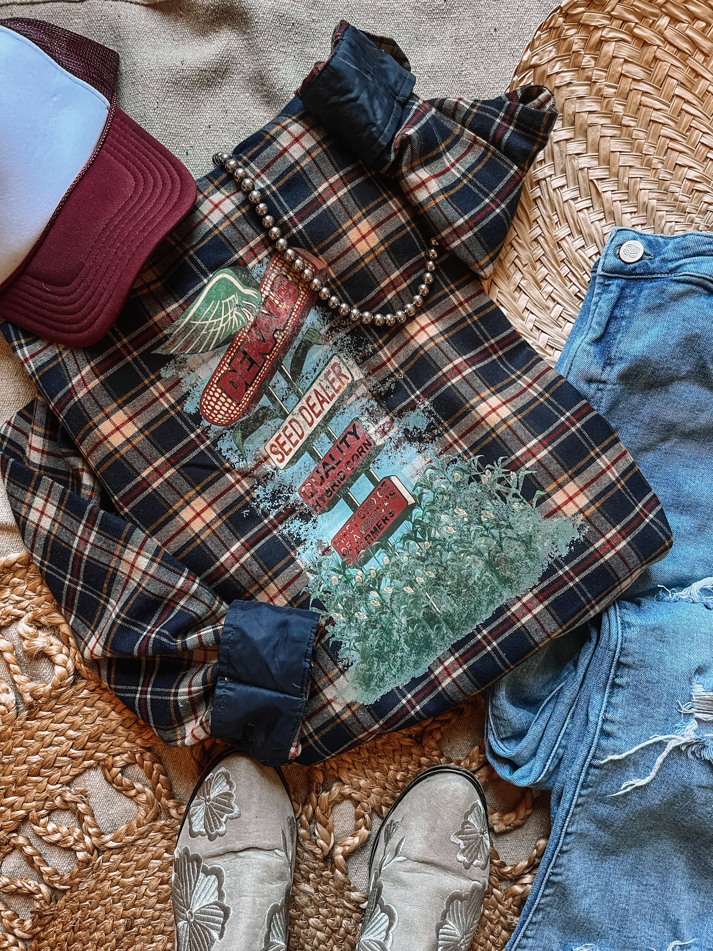 Seed Dealer Flannel - Navy & Mustard