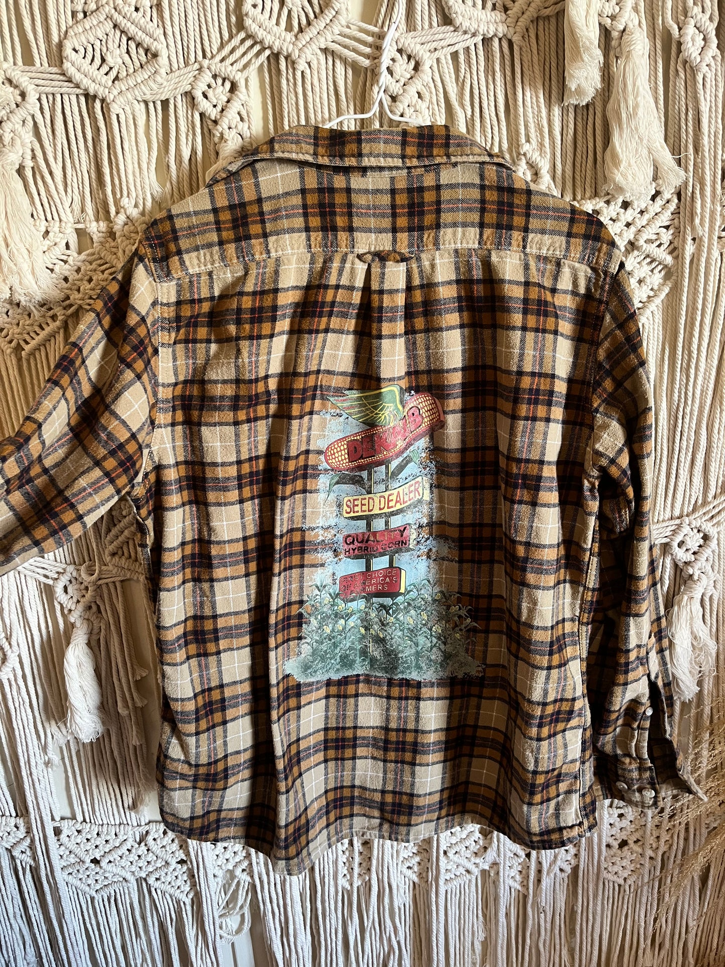 Seed Dealer Flannel - Beige, Mustard & Navy