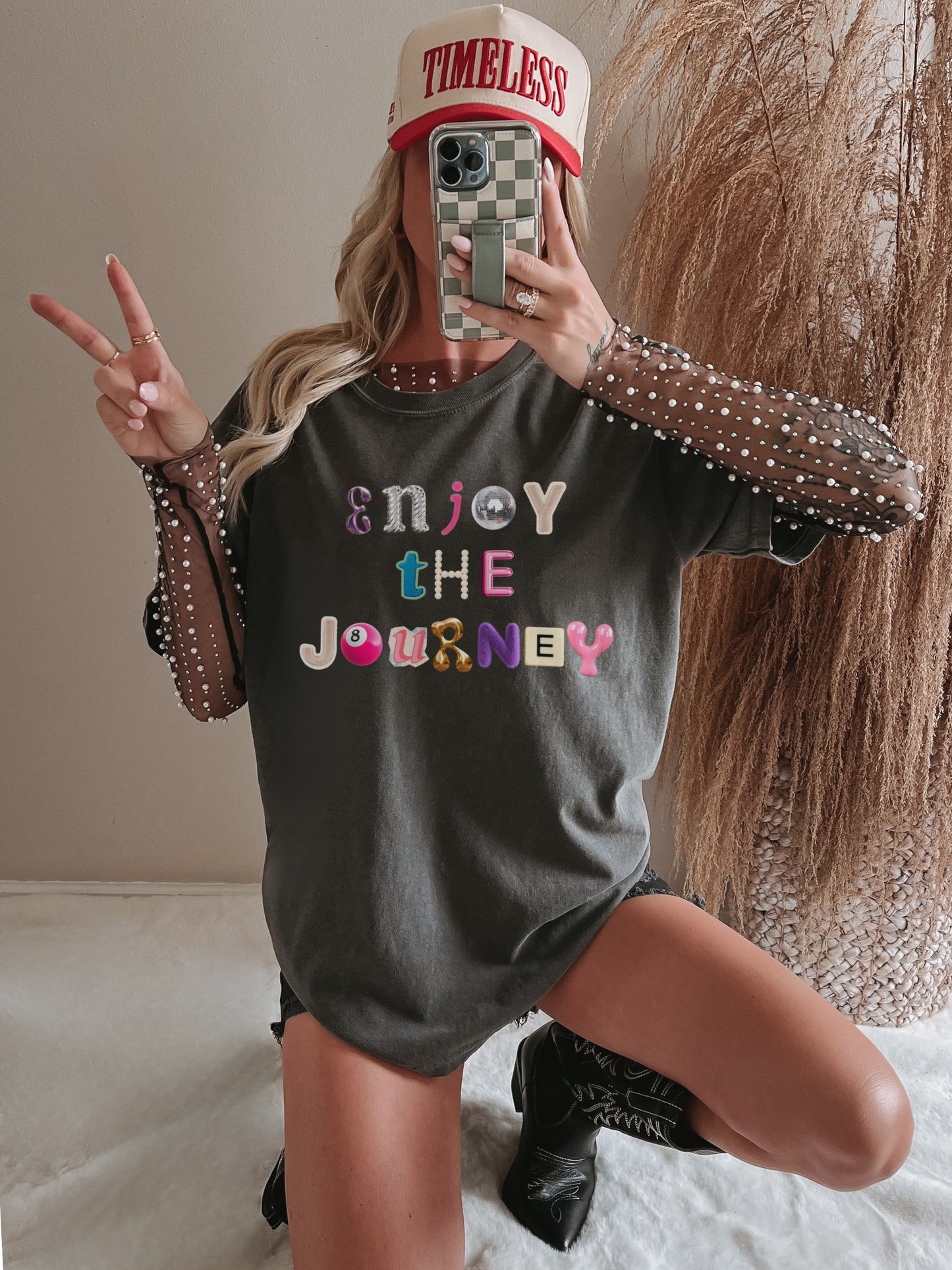 Enjoy The Journey Boho Collage Tee