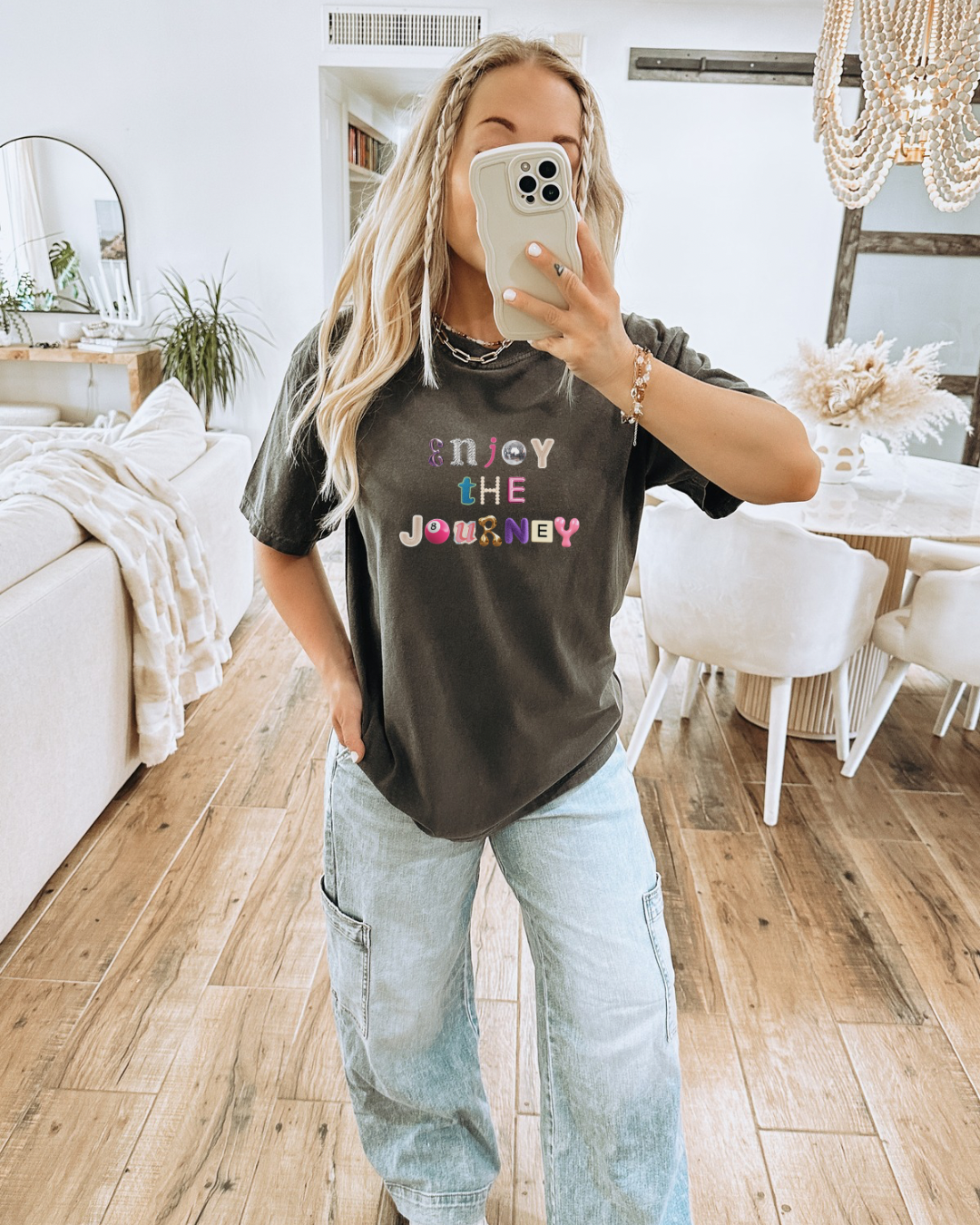 Enjoy The Journey Boho Collage Tee
