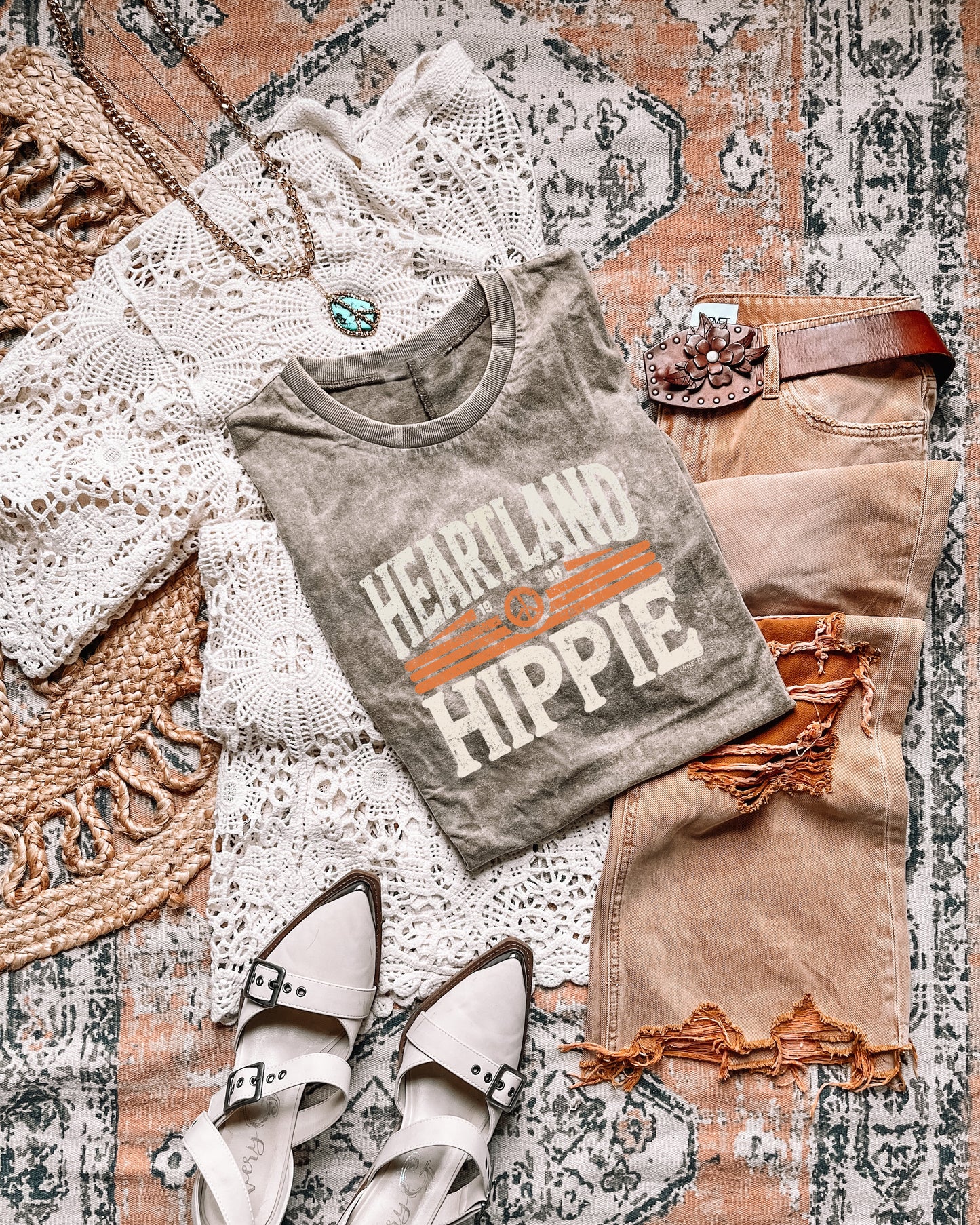 Heartland Hippie Acid Wash Tee