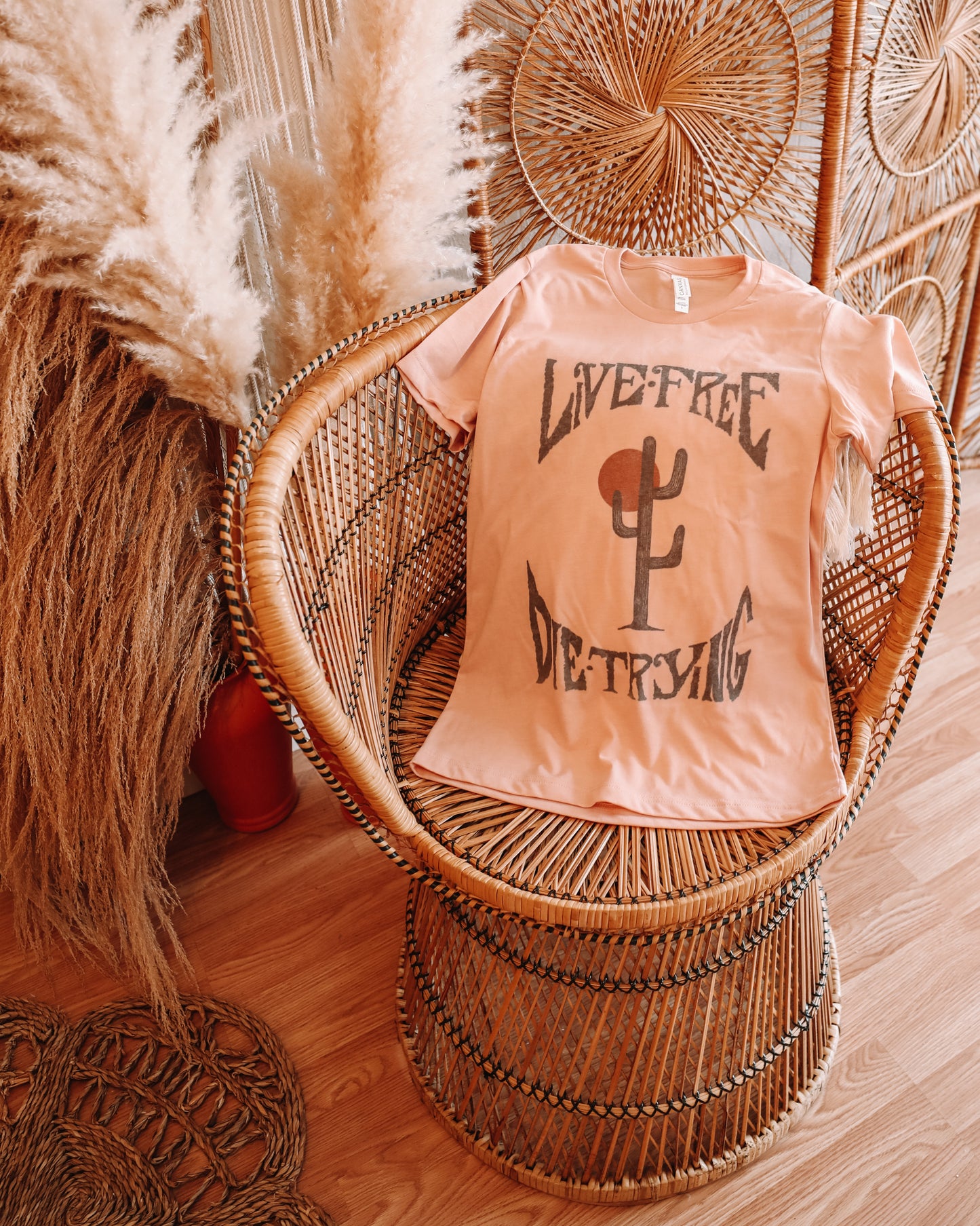 Live Free Soft Pink Graphic Tee