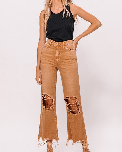 Vintage Crop Flare Jeans