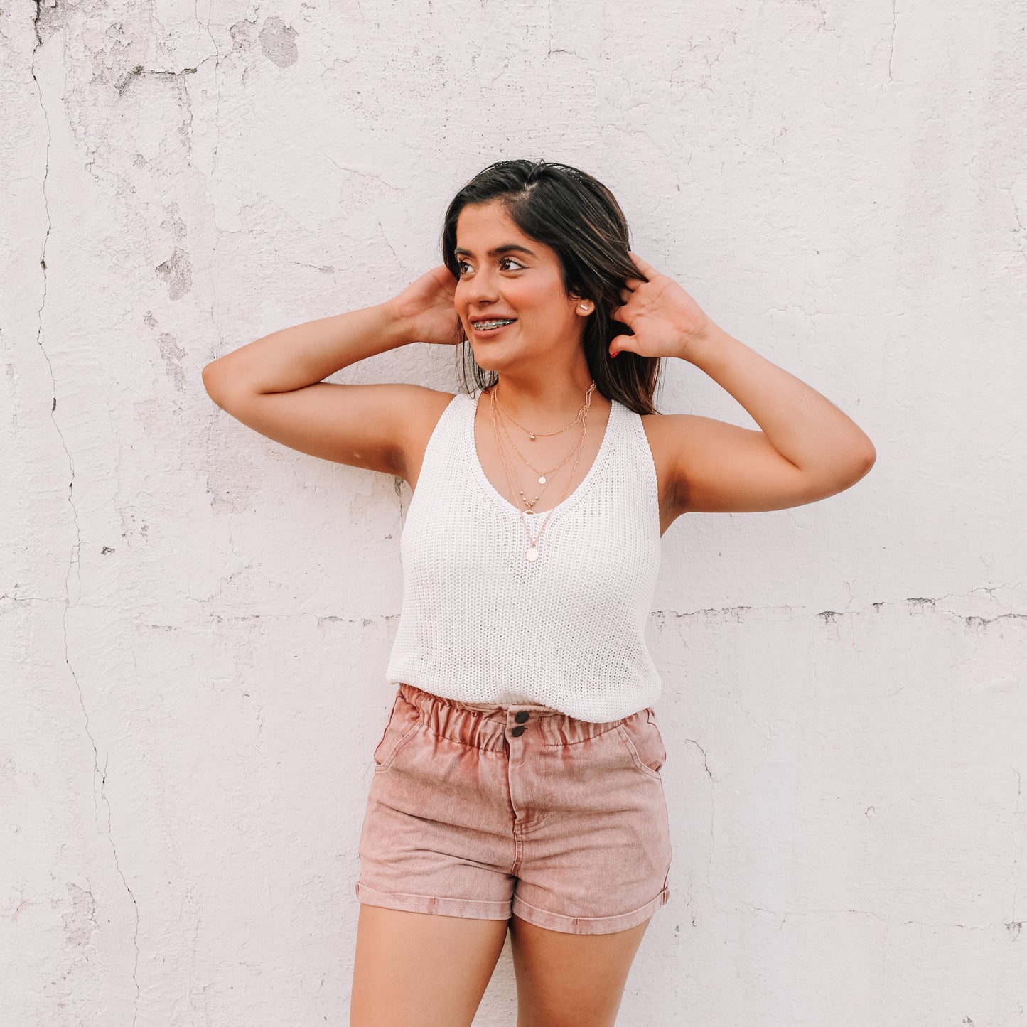 Pink Paperbag Shorts