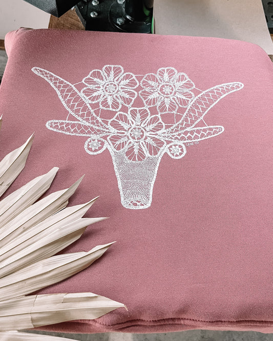 Lace Longhorn Crewneck