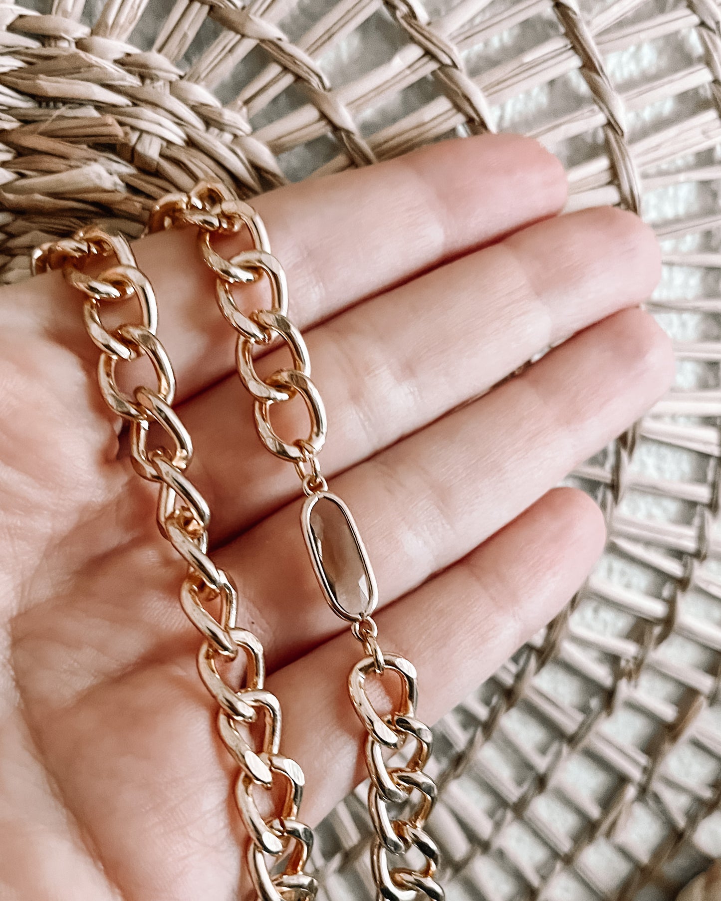 Seaside Stacked - Thick Curb Chain Necklace