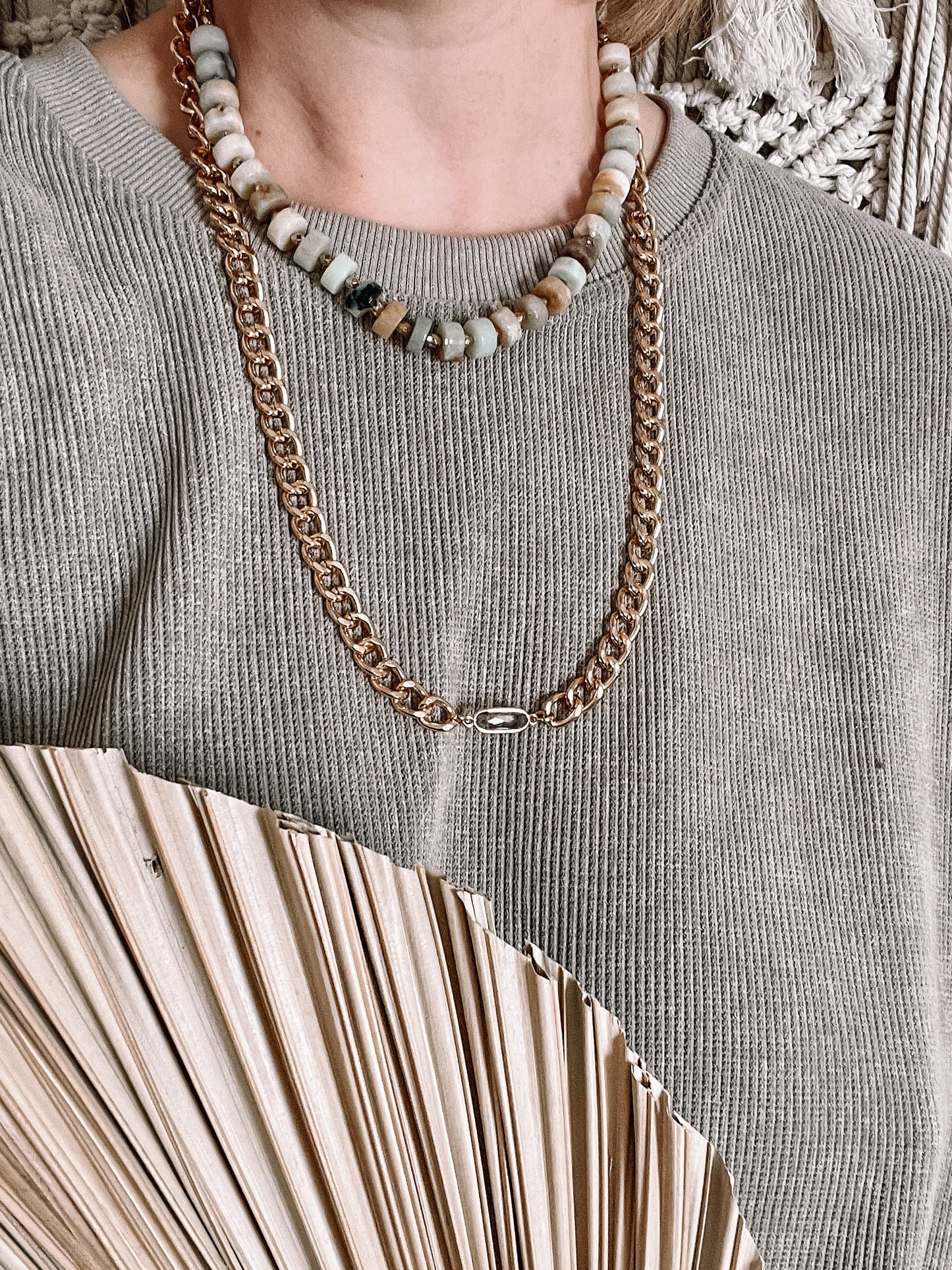 Seaside Stacked - Thick Curb Chain Necklace