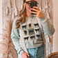 Boho Bovine Sage Crewneck