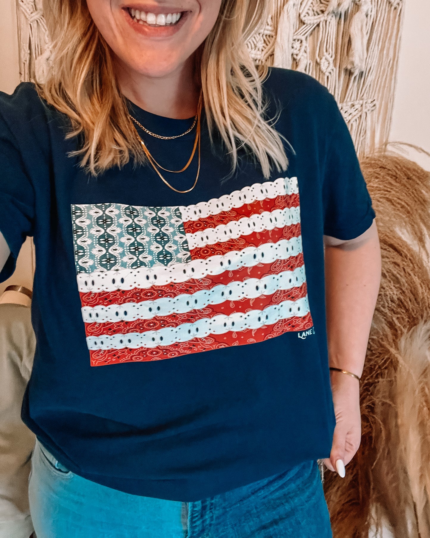 Patriotic Patchwork - Memorial Day & 4th of July Tee