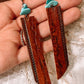 Down Home Vintage Leather Earrings