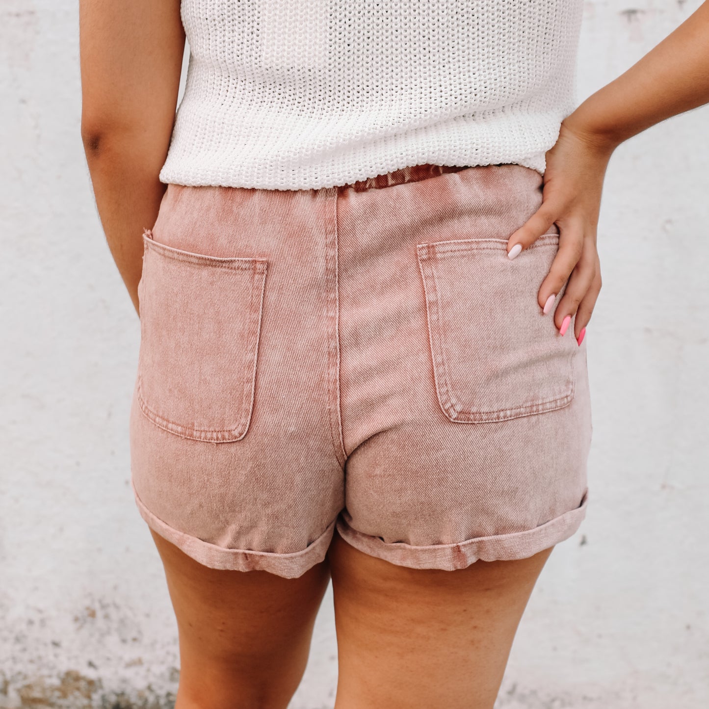 Pink Paperbag Shorts